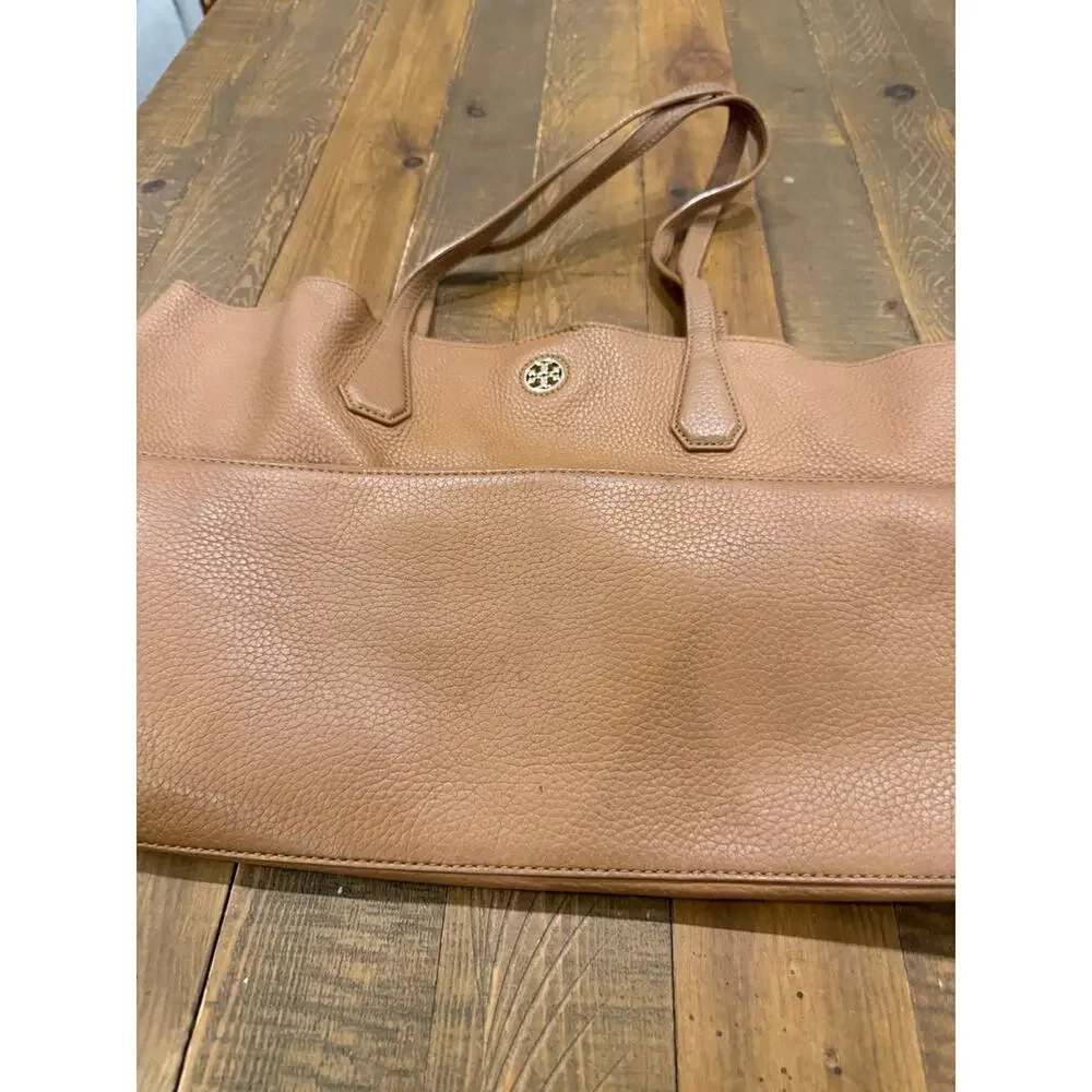 Tory Burch Leather Tote Brown Purse